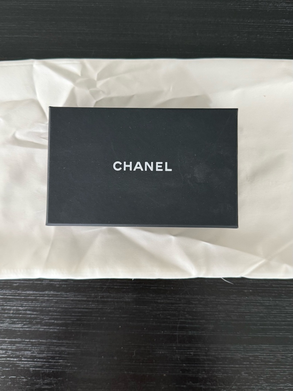 CHANEL Black and White Logo Gift Box